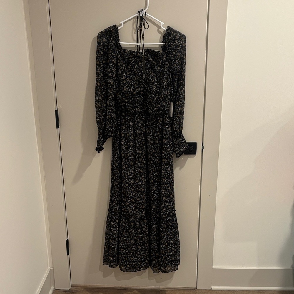 Petal & Pup Dark Floral Long Sleeve Dress